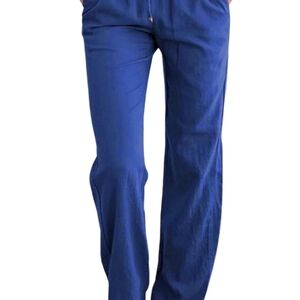 Casual sweatpants with draw string elastic waste and pockets